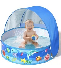 Baby Pop Up Beach Tent, and Kid Paddling Pool With Shade, Anti UV Sun Protection