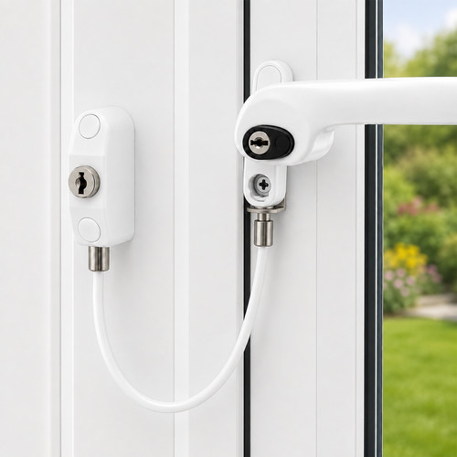 Window cable restrictor lock - restrictor,