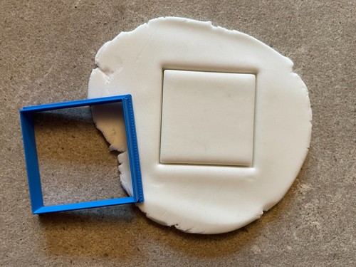 Square outline cookie - outline,