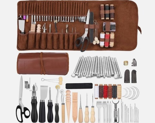 Leather working kit - working,