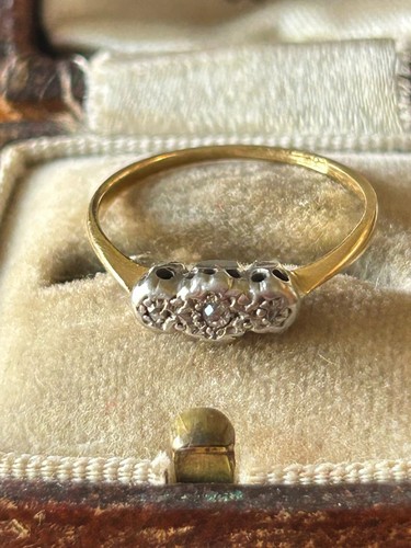 Vintage edwardian 18ct gold - edwardian,