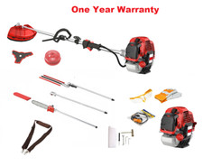 62 cc 5 in1 Hedge Trimmer Garden Multi Tool Strimmer Chainsaw 1 Yrs warranty