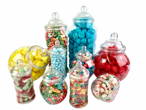 Jar plastic candy buffet - plastic,
