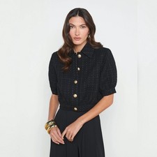 L’Agence Cove Cropped Tweed