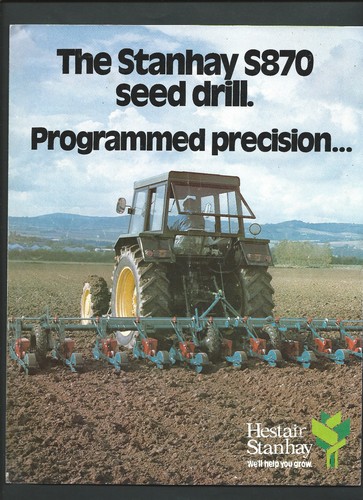 Stanhay s870 seed drill page - s870,