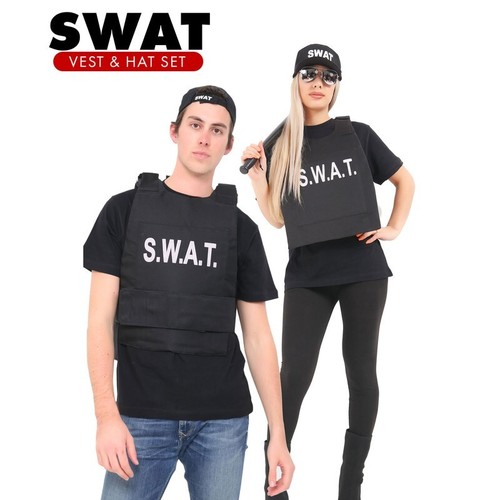 Adult black swat - swat, vest
