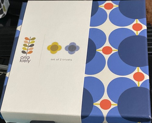 Orla kiely single trivet blue - single,