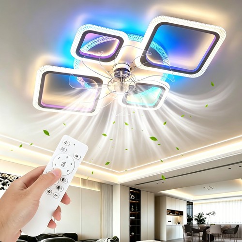 Led ceiling fan - ceiling, light