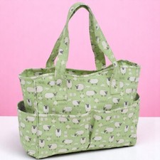 Craft Storage Bag Sheep Design Knitting Sewing Tote PVC Wipe Clean Organizer