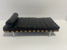 1/6 Doll Scale Leather Barcelona Mies Van Der Rohe  Daybed