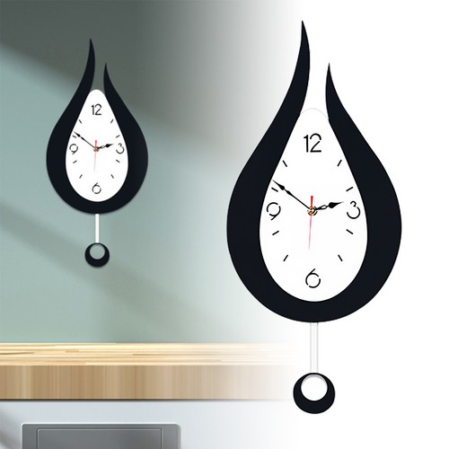 Silent waterdrop wall - waterdrop, clock