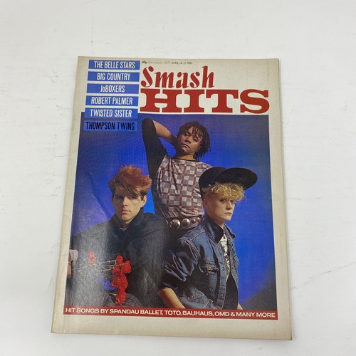 Smash hits mag - hits, 14/04/1983