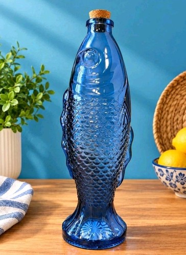 Blue fish shaped - blue,