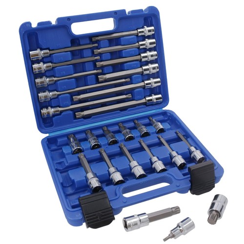 Spline sockets male - bit, set