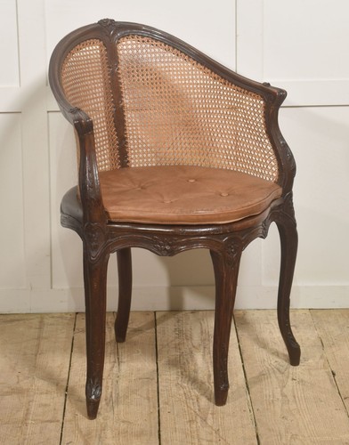 French carved oak caned - french,