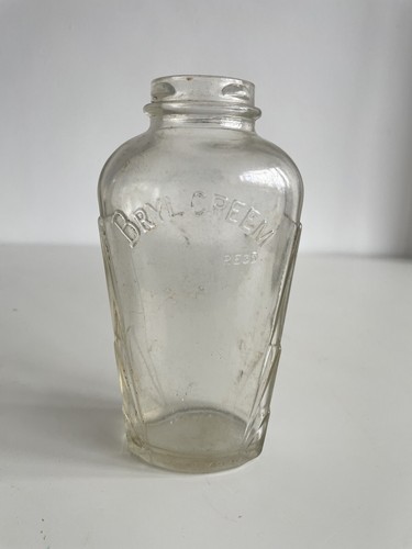 Vintage brylcreem glass bottle - vintage,