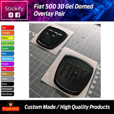 Fiat 500 Gel Badge Overlay 3D