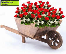 NEW! Garden Wooden Wheelbarrow