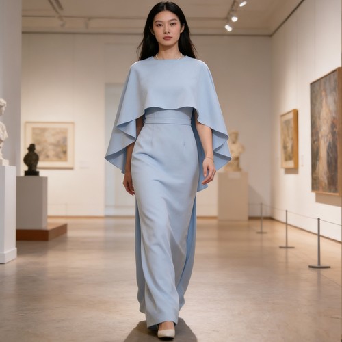 Dubai women cape long dress - dubai,