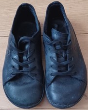 Vivobarefoot Addis black leather barefoot Boys School Shoes Size 36j