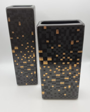 2 x Black & Gold Geometric