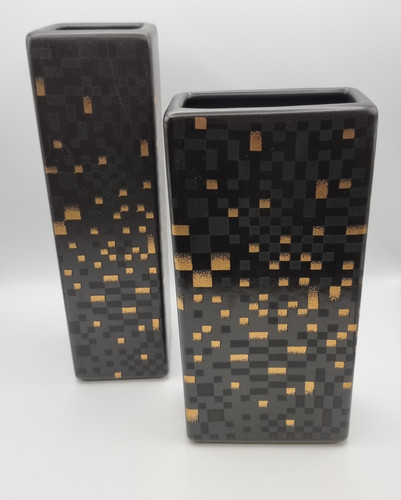 Black gold geometric - gold,