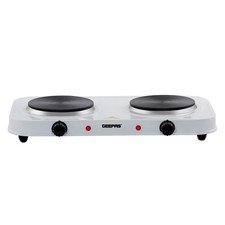 GEEPAS Hot Plate Electric Cooker Double Portable Powerful Table Top Hob 2000 W