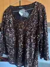 Vera Mont Sequin Top Bronze