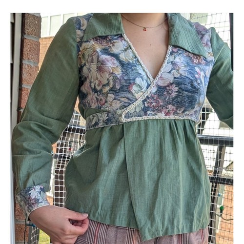 Vintage floral wrap blouse - wrap,