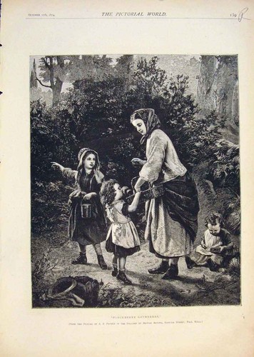 Original old antique - old, print