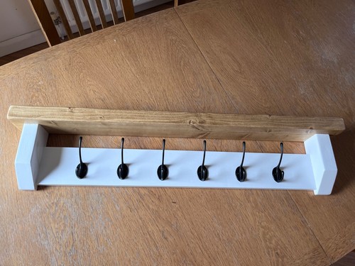 Coat rack shelf - rack+shelf, handmade