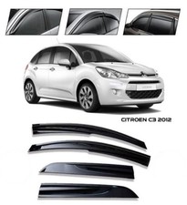 4PCS Wind Deflectors for Citroen C3 Compatible Window Spoiler Mugen 2012-ON