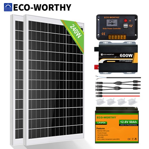 240w 12v solar panel kit - 240w, with