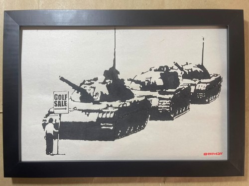 Banksy drawing framed - banksy,