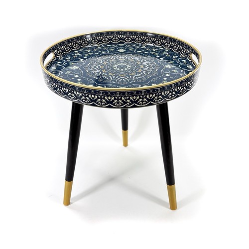 Round boho side - boho, table