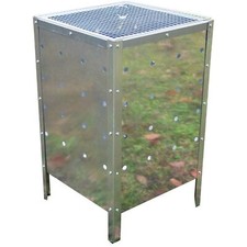 Square 90L Garden Rubbish Fire Bin Incinerator Paper Leaves Wood Waste Burner