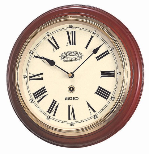 Seiko dark wooden round - seiko,