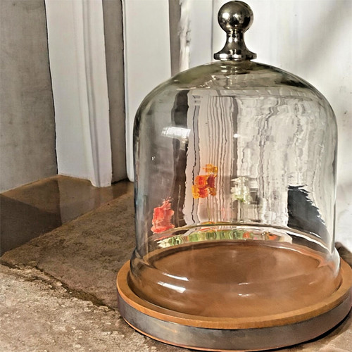 Vintage large glass bell - large,