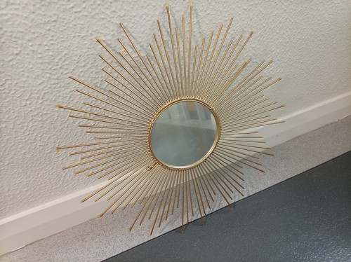Vintage sunburst mirror round - vintage,