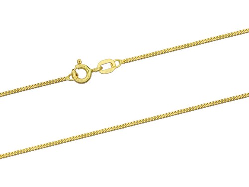 18ct solid yellow gold - solid, curb