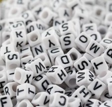 Acrylic Alphabet Beads - Cube
