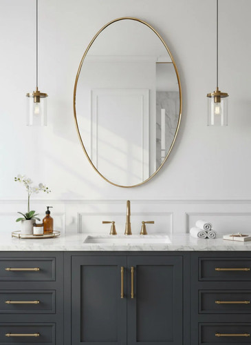Antique brass mirror arch - antique,