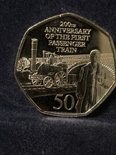 2025 Gibraltar 50p coin 200 Anniversary of the First Passenger Steam
