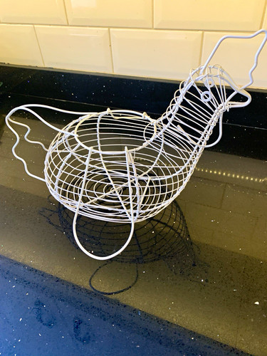 White metal chicken wire - wire, egg