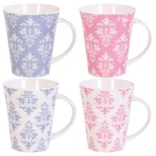 Set Of 4 New Bone China Mugs