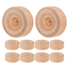 10 Pcs Wooden Wheels Mini