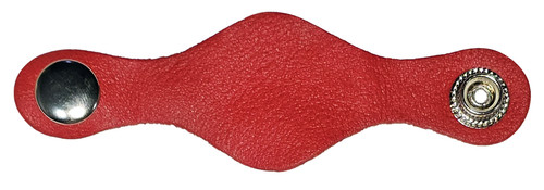 Plain red leather vest - plain,