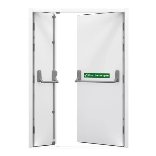 Double fire exit door - door, |