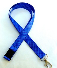 BLUE TARTAN 20mm neck strap
