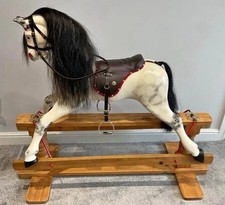 Traditional  Wooden Dapple Grey Renovated Rocking Horse. Reduced by £100